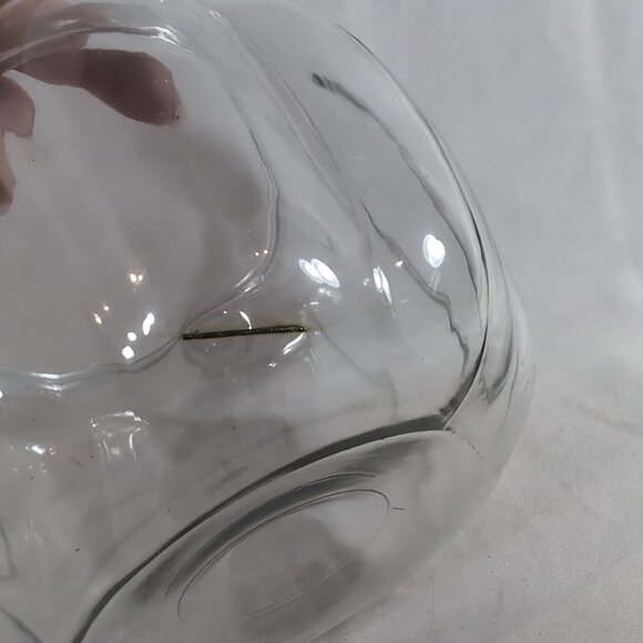 Anchor Hocking Glass Pumpkin Jar Lid Clear Fall Halloween 8" 2.2 qt Candy Treat - Picture 7 of 11